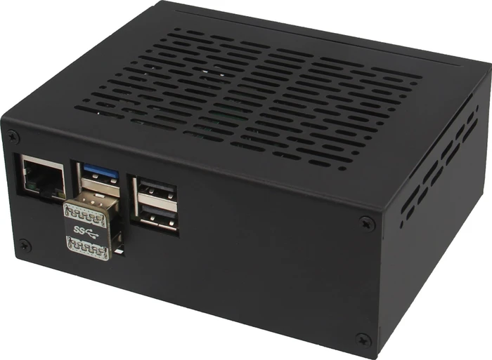 Geekworm Gehäuse für Raspberry Pi 5 X1100 Shield, schwarz