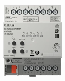 Jung KNX Heizungsaktor mit Regler 6-fach, 4TE REG, Schaltaktor (36006 1S R)