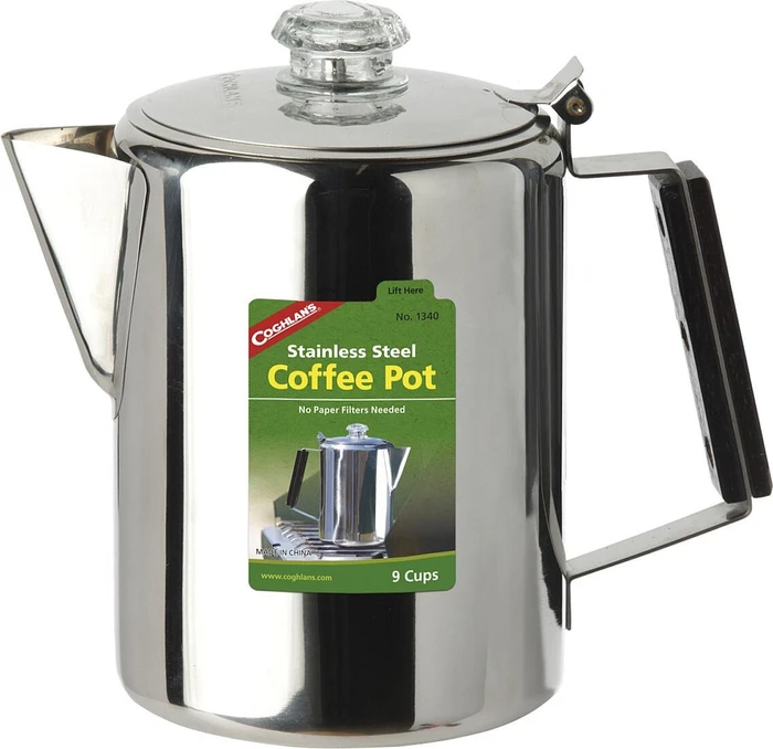 Coghlan's Edelstahlkanne Coffee Pot 9 Tassen Kanne