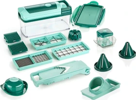 Genius Nicer Dicer Fusion + Julietti Multischneider-Set grün, 16-tlg.