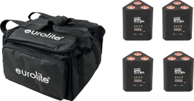 Eurolite Set 4x AKKU TL-3 QCL RGB+UV Trusslight + SB-4 Soft-Bag