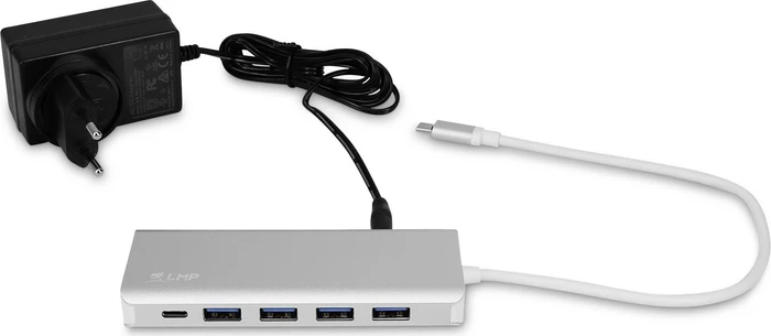 LMP USB-C Hub, 1x USB-C 3.0 [Stecker], silber