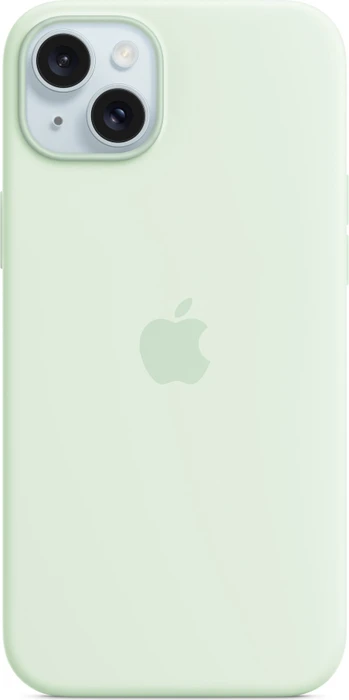 Apple Silikon Case mit MagSafe für iPhone 15 Plus Soft Mint