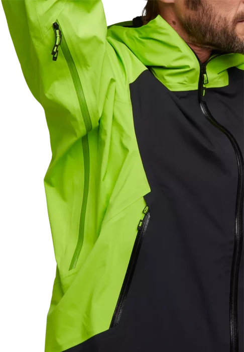 Black Diamond Recon LT Stretch Shell Skijacke black/lime green (Herren)