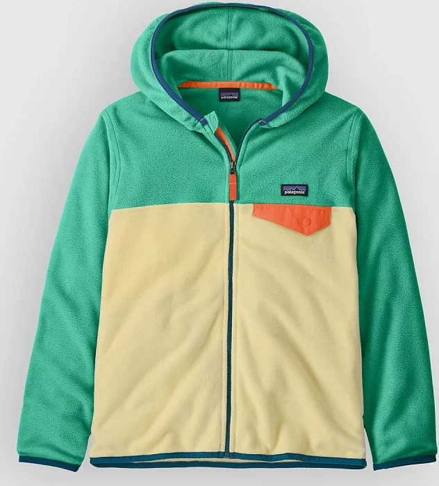 Patagonia Micro D Snap-T Fleece Funktionsjacke buttercup yellow/aqua stone (Junior)
