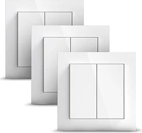 Senic Friends Of Hue Smart Switch, Tasten mit Wippe, 2-fach, weiß glänzend, 3er-Pack