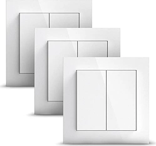 Senic Friends Of Hue Smart Switch, Tasten mit Wippe, 2-fach, weiß glänzend, 3er-Pack