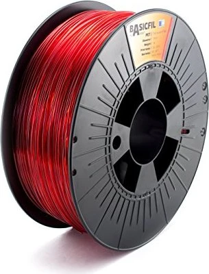 Basicfil PETG, transparent red, Spule, 1.75mm, 1.00kg