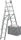Krause Corda Alu 3-tlg. Teleskop-Mehrzweckleiter, 3x 7 Stufen (033376)