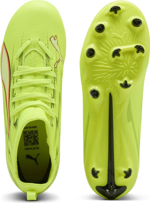 Puma Ultra 6 Match FG/AG yellow alert/puma black/glowing red/lime squeeze (Junior)