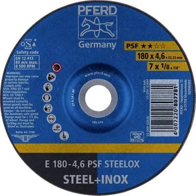 Pferd E 180-4.6 PSF STEELOX Schleifscheibe, 180x4.6x22.23mm, 10 Stück