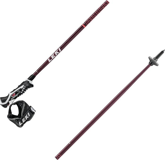 Leki Artena Airfoil 3D Alpin Skistock aubergine red/coral/white (Damen)