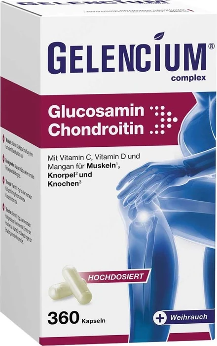 Gelencium Glucosamin Chondroitin Kapseln, 360 Stück