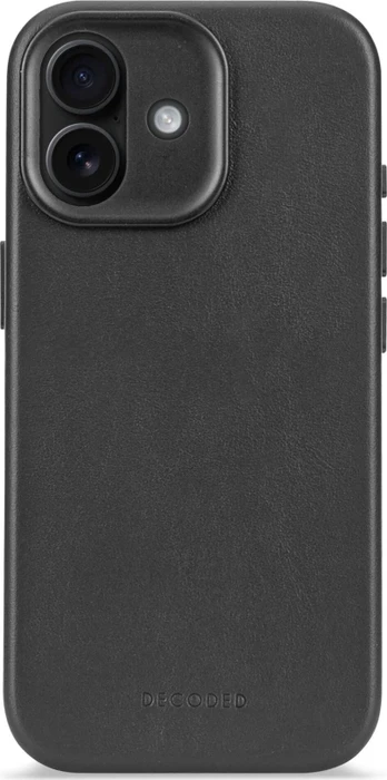 Decoded Leather Back Cover für Apple iPhone 17 schwarz