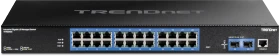 TRENDnet TI Hardened Industrial Rackmount Gigabit Managed Switch, 24x RJ-45, 2x SFP (TI-RG262i)