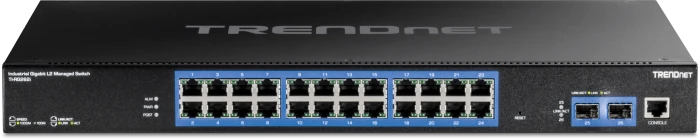 TRENDnet TI Hardened Industrial Rackmount Gigabit Managed Switch, 24x RJ-45, 2x SFP