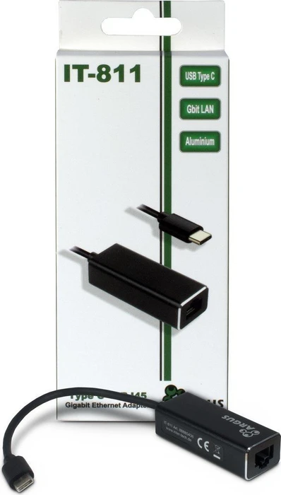 Inter-Tech Argus IT-811 LAN-Adapter, RJ-45, USB-C 3.0 [Stecker]