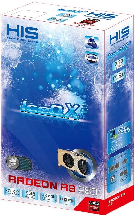 HIS Radeon R9 280 IceQ X² OC, 3GB GDDR5, DVI, HDMI, 2x mDP