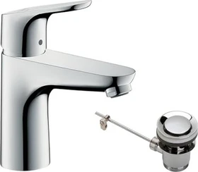 Hansgrohe Focus 100 CoolStart Waschbeckenarmatur mit Ablauffernbedienung