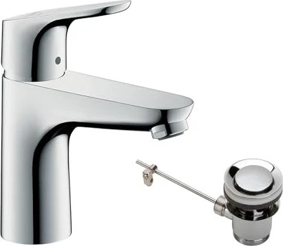Hansgrohe Focus 100 CoolStart Waschbeckenarmatur mit Ablauffernbedienung