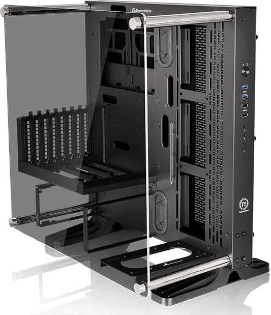 Thermaltake Core P3 Tempered Glass Edition, schwarz, Glasfenster