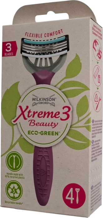 Wilkinson Sword Xtreme 3 Beauty Eco Green Einwegrasierer, 4 Stück
