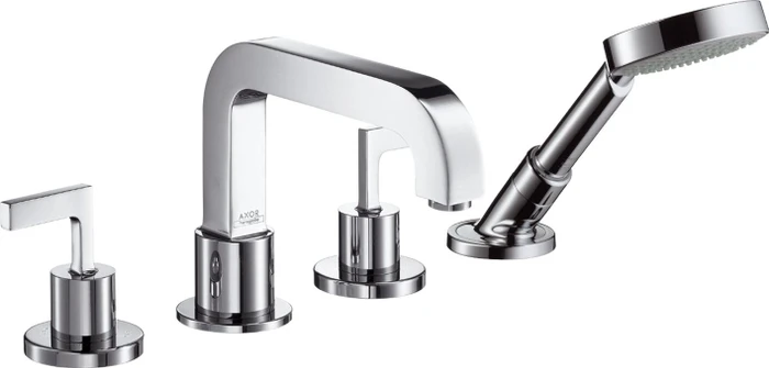 Hansgrohe Axor Citterio 4-Loch Wannenkombination mit Hebelgriff und Rosette chrom
