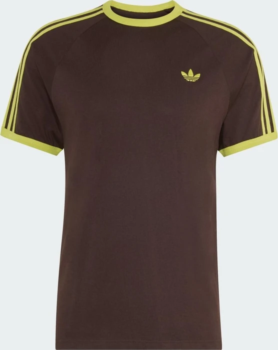 adidas 3-Streifen T-Shirt kurzarm aurora coffee/preloved lime (Herren)