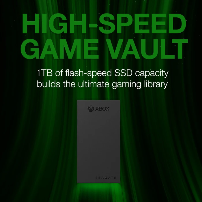 Seagate Game Drive for Xbox SSD, 1TB, +Rescue, USB 3.0 Micro-B
