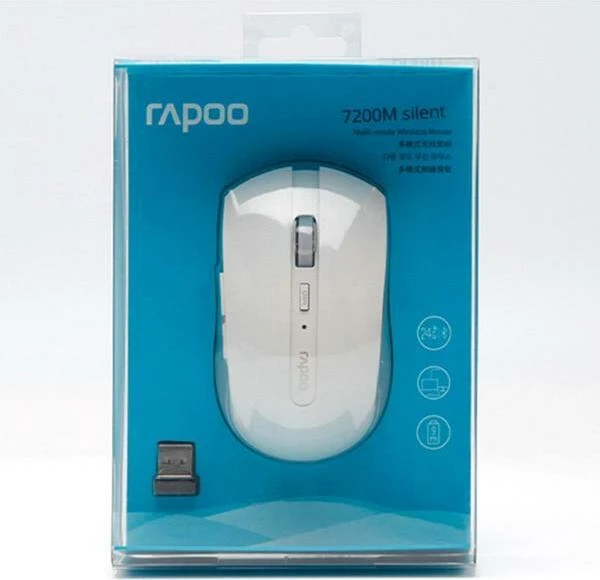 Rapoo 7200M Multi-mode Wireless weiß/grau, USB/Bluetooth