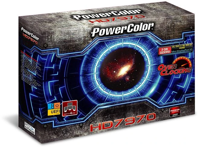 PowerColor Radeon HD 7970 OC, 3GB GDDR5, 2x DVI, HDMI, 2x mDP