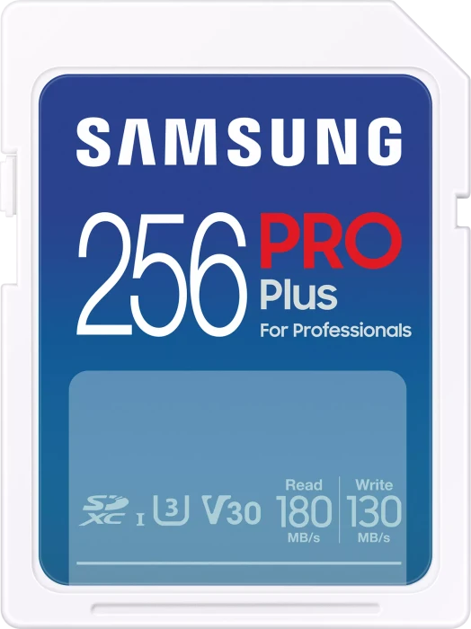 Samsung PRO Plus for Professionals R180/W130 256GB, UHS-I U3, Class 10