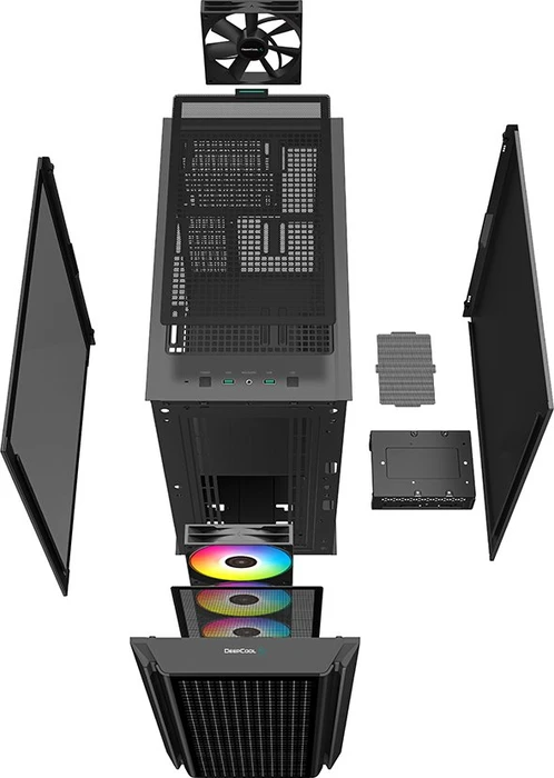 DeepCool CG540, schwarz, Glasfenster