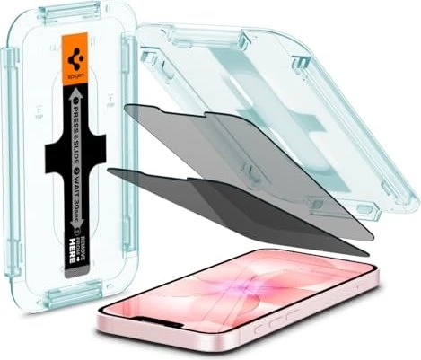 Spigen GLAS.tR EZ Fit Privacy Screen Protector für Apple iPhone 16e, 2er-Pack