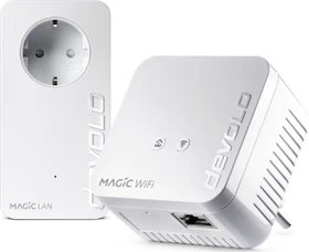 devolo Magic 1200 WiFi Mini Starter Kit, weiß, Powerline/WLAN-Access Point und Powerline-Adapter Set, 2er-Bundle (8768 / 8769 / 8770)