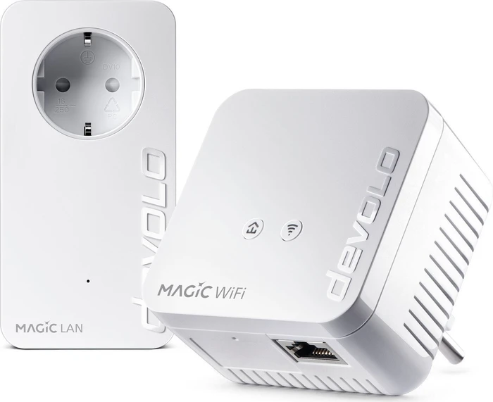 devolo Magic 1200 WiFi Mini Starter Kit, weiß, Powerline/WLAN-Access Point und Powerline-Adapter Set, 2er-Bundle