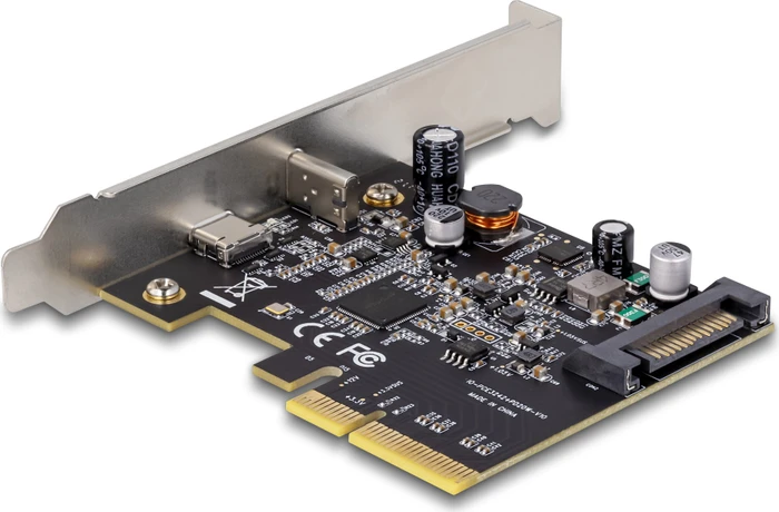 DeLOCK PCI Express x4 Karte zu 1 x SuperSpeed USB 20 Gbps, 1x USB-C 3.2, PCIe 3.0 x4