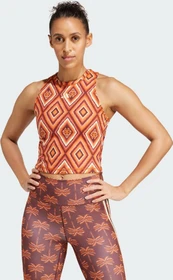 adidas x FARM Rio Trainingstop Crop-Top mystery brown/fox red/easy yellow (Damen)
