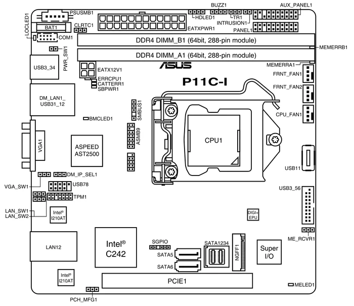 ASUS P11C-I (Intel 1151 v2)