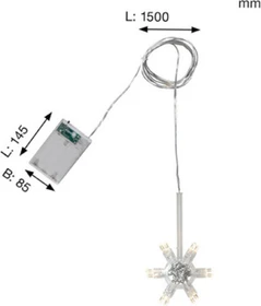 Star Trading Lichterkette Lighty für Papierstern LED 12x warmweiß