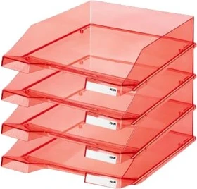 HAN Klassik Papierablage, A4, rot transparent
