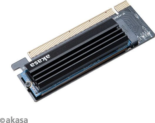 Akasa M.2 SSD to PCIe adapter card with heatsink cooler