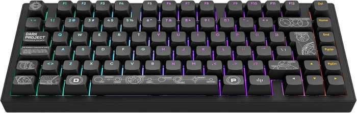 Dark Project ALU81A Terra Nova Wireless Gaming Keyboard, schwarz, LEDs RGB, g3ms Moonstone, USB/Bluetooth, DE