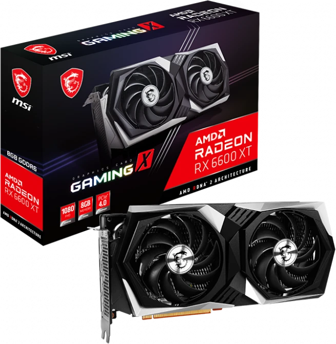 MSI Radeon RX 6600 XT Gaming X 8G, 8GB GDDR6, HDMI, 3x DP