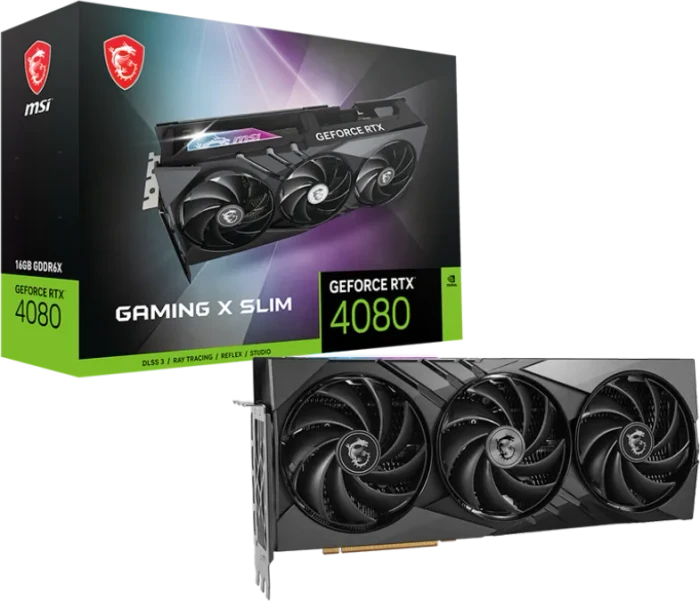 MSI GeForce RTX 4080 Gaming X Slim 16G, 16GB GDDR6X, 2x HDMI, 2x DP