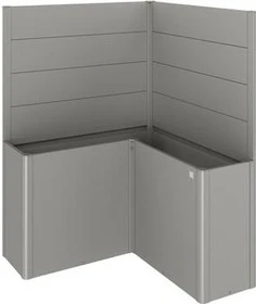 Biohort Sichtschutz L-Form 152x152x91cm für Hochbeet quarzgrau-metallic, 2 Stück