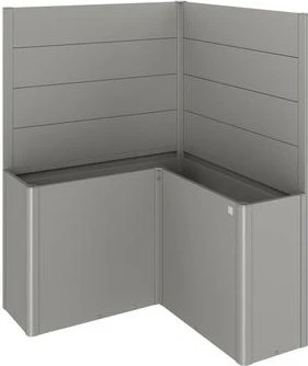 Biohort Sichtschutz L-Form 152x152x91cm für Hochbeet quarzgrau-metallic, 2 Stück