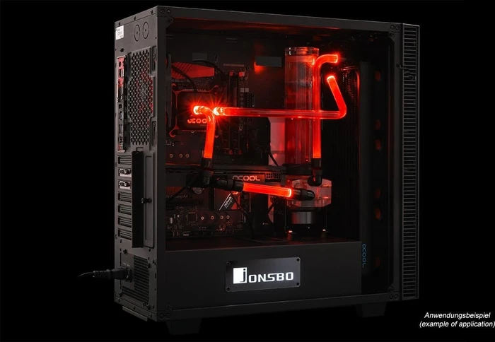 Alphacool Aurora HardTube LED Ring 16mm schwarz, rot