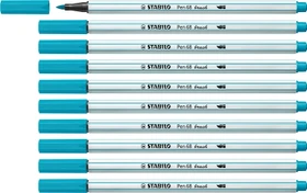 STABILO Pen 68 brush hellblau, 10er-Pack