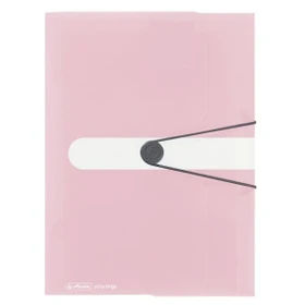 Herlitz Dreiflügelmappe mit Gummizug, A4, rose/transparent